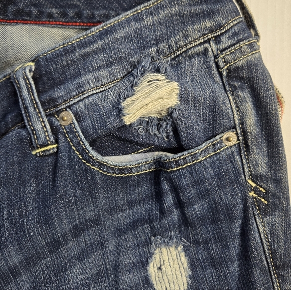 Torrid Women's Jeans Boyfriend Straight Leg Distressed Stretch size 16S - Picture 6 of 12